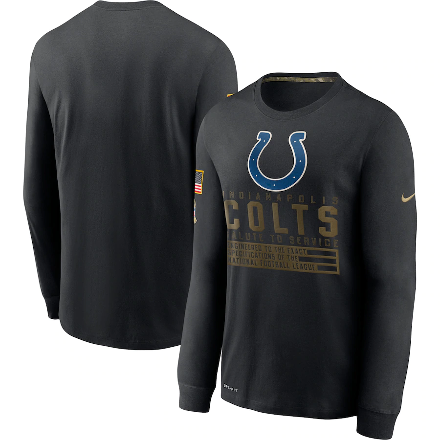 Men NFL Indianapolis Colts T Shirt Nike Olive Salute To Service Green->nfl t-shirts->Sports Accessory
